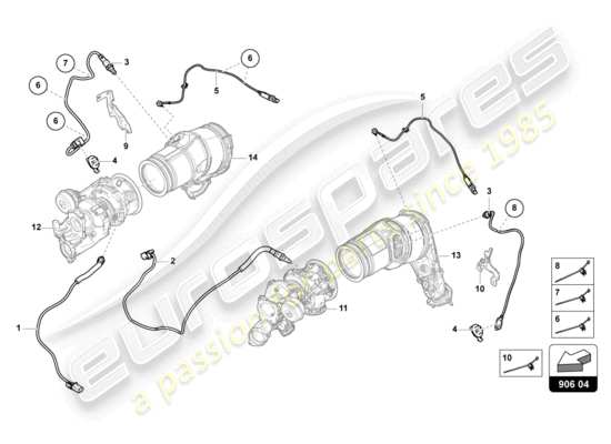 a part diagram from the Lamborghini Urus parts catalogue