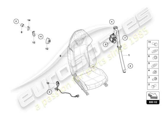 a part diagram from the Lamborghini HURACAN EVO parts catalogue