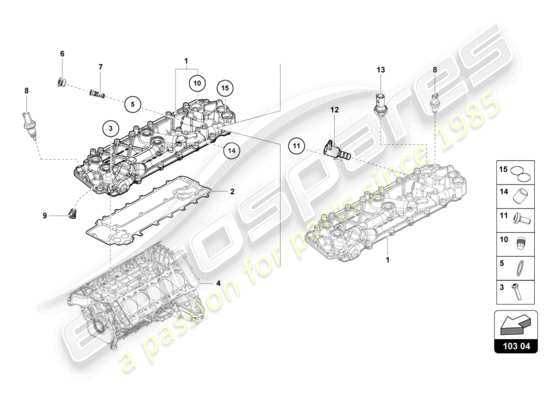 a part diagram from the Lamborghini HURACAN EVO parts catalogue