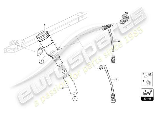 a part diagram from the Lamborghini HURACAN EVO parts catalogue