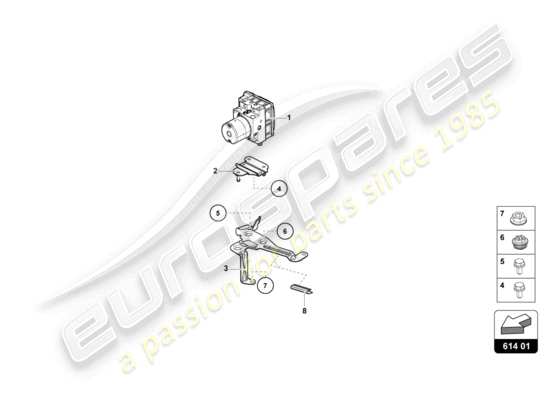 a part diagram from the Lamborghini HURACAN EVO parts catalogue