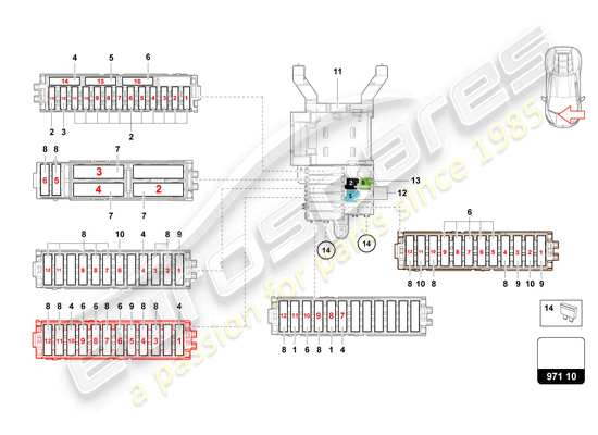 a part diagram from the Lamborghini HURACAN EVO parts catalogue