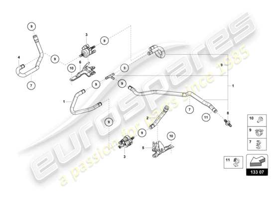 a part diagram from the Lamborghini HURACAN EVO parts catalogue