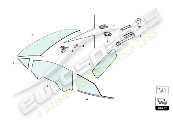 a part diagram from the Lamborghini HURACAN EVO parts catalogue