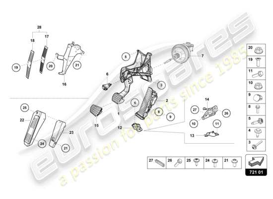 a part diagram from the Lamborghini HURACAN EVO parts catalogue