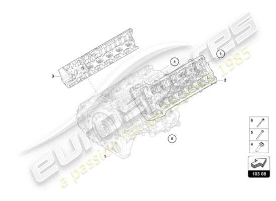 a part diagram from the Lamborghini HURACAN EVO parts catalogue