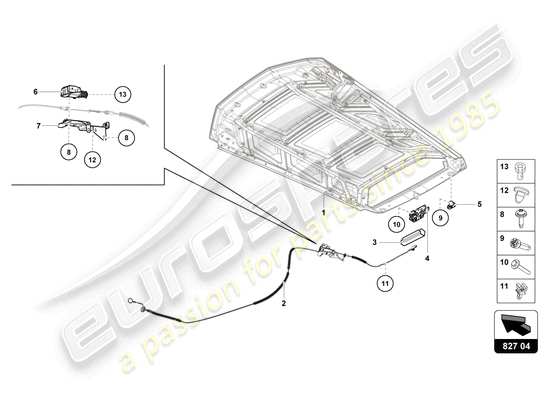 a part diagram from the Lamborghini HURACAN EVO parts catalogue