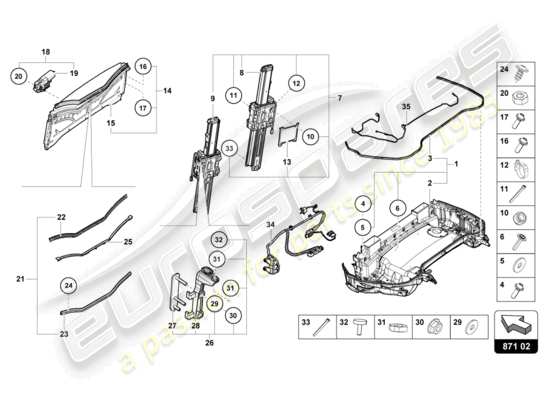 a part diagram from the Lamborghini HURACAN EVO parts catalogue