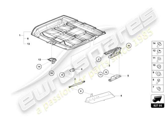 a part diagram from the Lamborghini HURACAN EVO parts catalogue