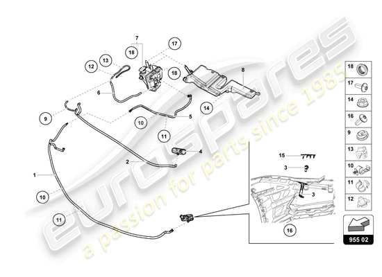 a part diagram from the Lamborghini HURACAN EVO parts catalogue