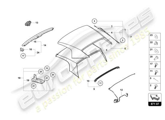 a part diagram from the Lamborghini HURACAN EVO parts catalogue