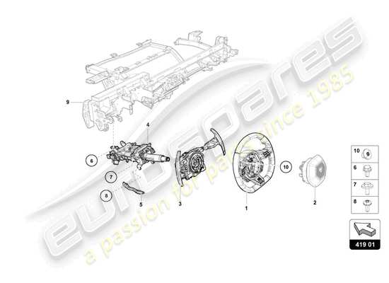 a part diagram from the Lamborghini HURACAN EVO parts catalogue