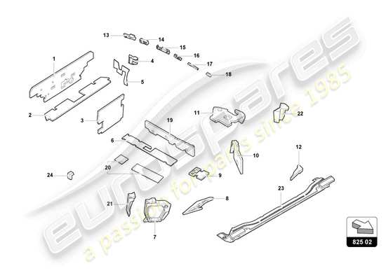 a part diagram from the Lamborghini HURACAN EVO parts catalogue