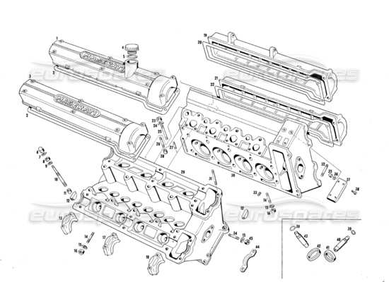 a part diagram from the Maserati Quattroporte (1967-1979) parts catalogue