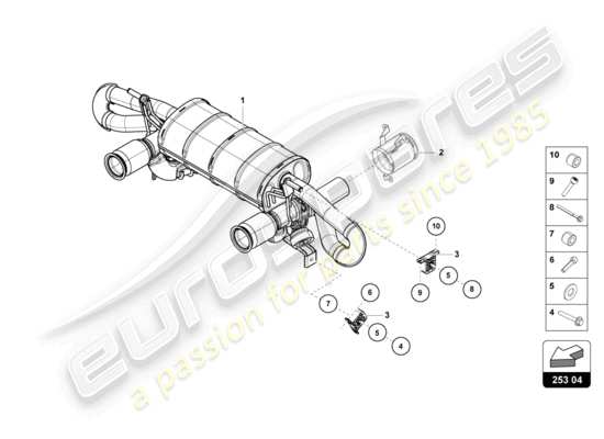 a part diagram from the Lamborghini HURACAN EVO parts catalogue