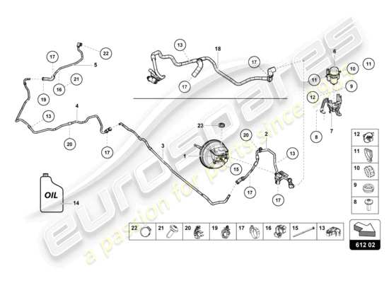 a part diagram from the Lamborghini HURACAN EVO parts catalogue