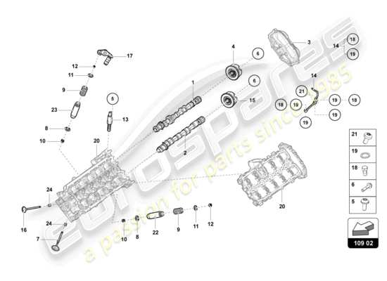 a part diagram from the Lamborghini HURACAN EVO parts catalogue