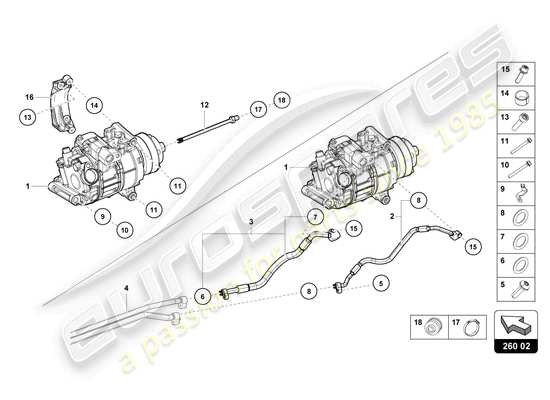 a part diagram from the Lamborghini HURACAN EVO parts catalogue