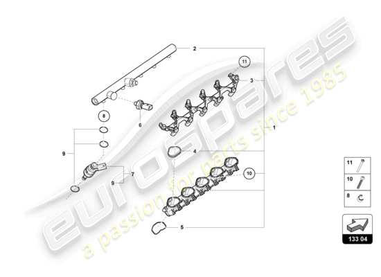 a part diagram from the Lamborghini Huracan Sterrato parts catalogue