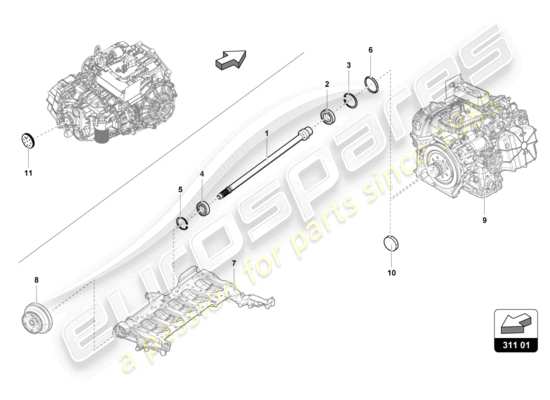 a part diagram from the Lamborghini Huracan Sterrato parts catalogue