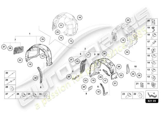 a part diagram from the Lamborghini Huracan Sterrato parts catalogue