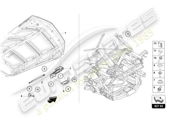 a part diagram from the Lamborghini Huracan Sterrato parts catalogue