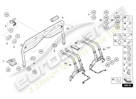 a part diagram from the Lamborghini Huracan Sterrato parts catalogue