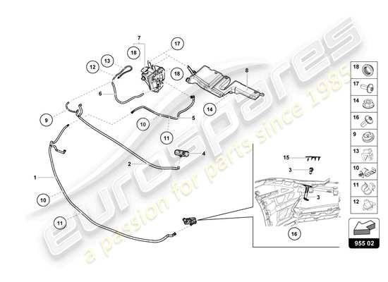 a part diagram from the Lamborghini Huracan Sterrato parts catalogue