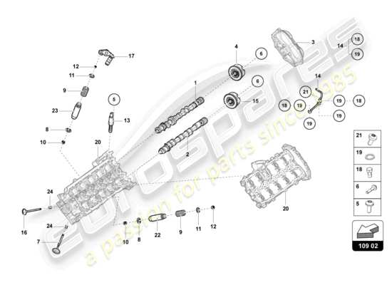 a part diagram from the Lamborghini Huracan Tecnica parts catalogue