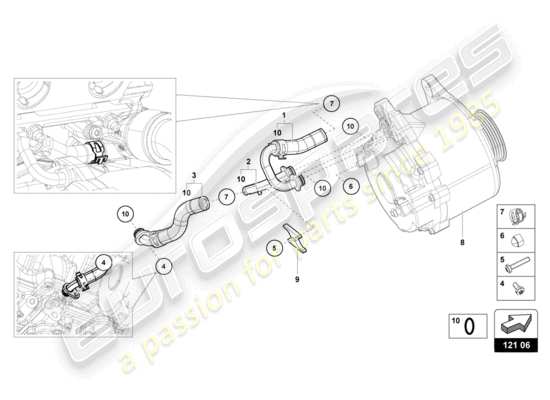 a part diagram from the Lamborghini Huracan Tecnica parts catalogue