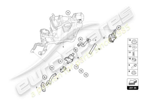 a part diagram from the Lamborghini Huracan Tecnica parts catalogue