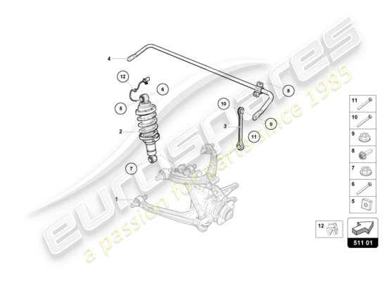 a part diagram from the Lamborghini Huracan Tecnica parts catalogue