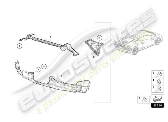 a part diagram from the Lamborghini Huracan Tecnica parts catalogue