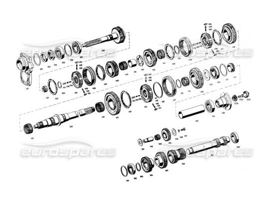 a part diagram from the Maserati Quattroporte (1967-1979) parts catalogue