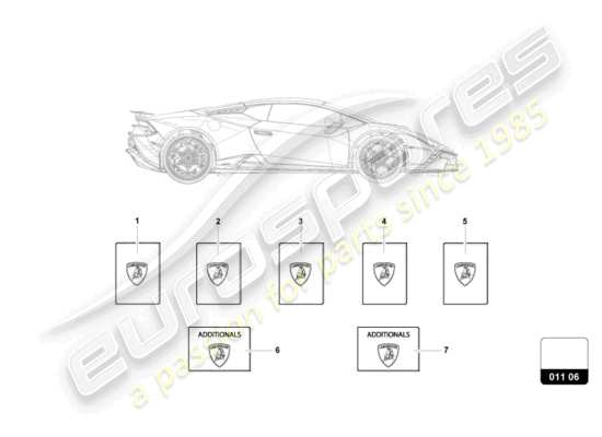 a part diagram from the Lamborghini Huracan Tecnica parts catalogue