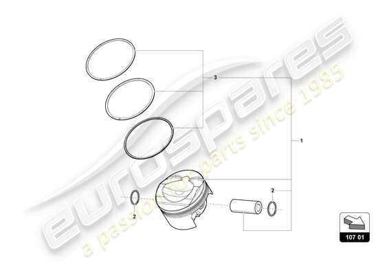 a part diagram from the Lamborghini Huracan Tecnica parts catalogue