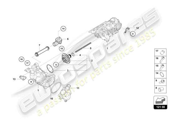 a part diagram from the Lamborghini Huracan Tecnica parts catalogue