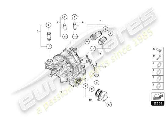 a part diagram from the Lamborghini Huracan Tecnica parts catalogue