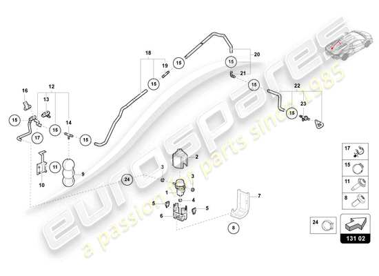 a part diagram from the Lamborghini Revuelto parts catalogue