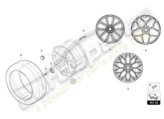 a part diagram from the Lamborghini Revuelto parts catalogue