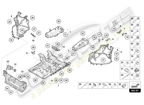 a part diagram from the Lamborghini Revuelto parts catalogue