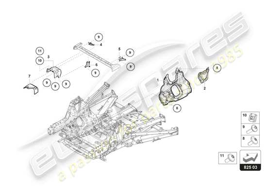 a part diagram from the Lamborghini Revuelto parts catalogue