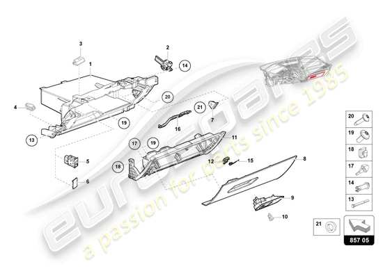 a part diagram from the Lamborghini Revuelto parts catalogue