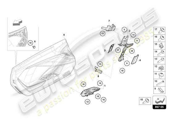 a part diagram from the Lamborghini Revuelto parts catalogue