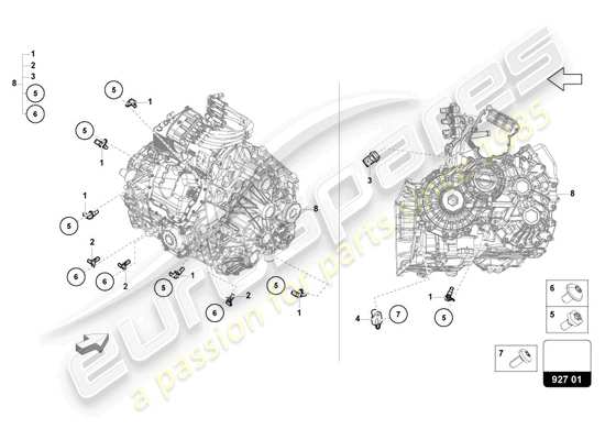 a part diagram from the Lamborghini Revuelto parts catalogue