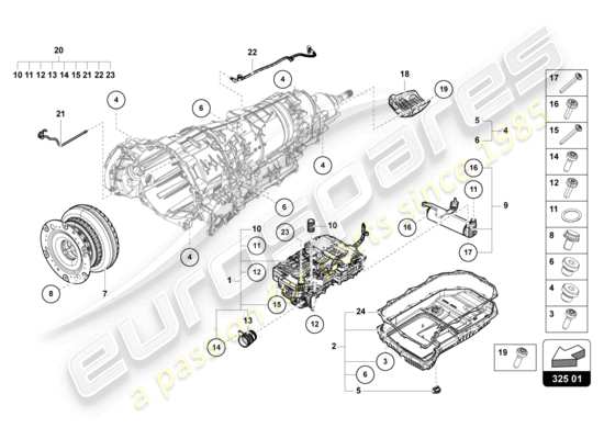 a part diagram from the Lamborghini Urus parts catalogue