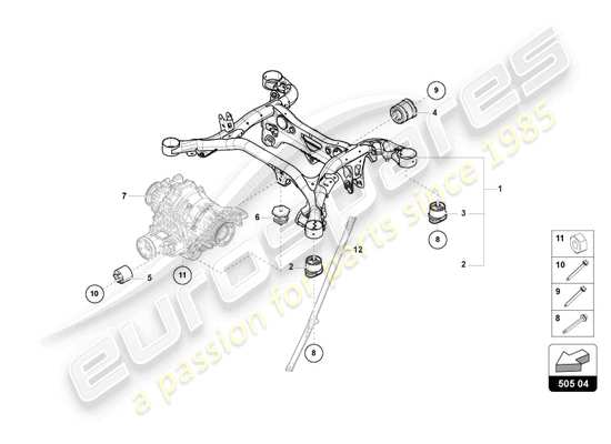 a part diagram from the Lamborghini Urus parts catalogue