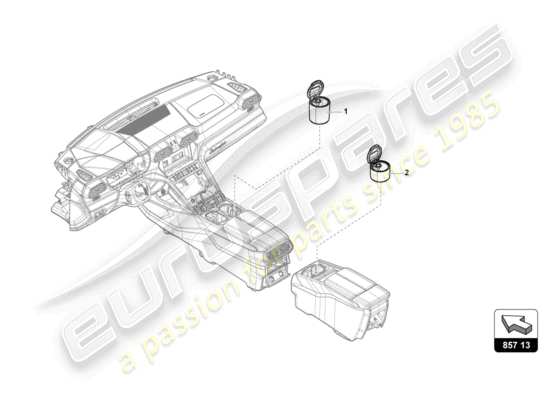 a part diagram from the Lamborghini Urus parts catalogue