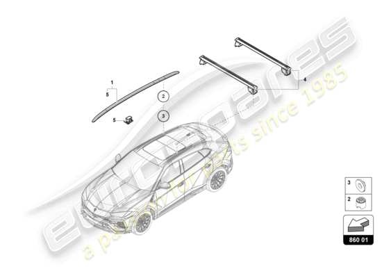 a part diagram from the Lamborghini Urus parts catalogue