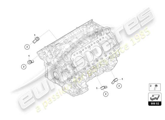 a part diagram from the Lamborghini Urus parts catalogue